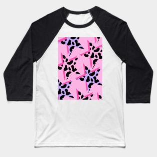 Pink/lilac stars Baseball T-Shirt